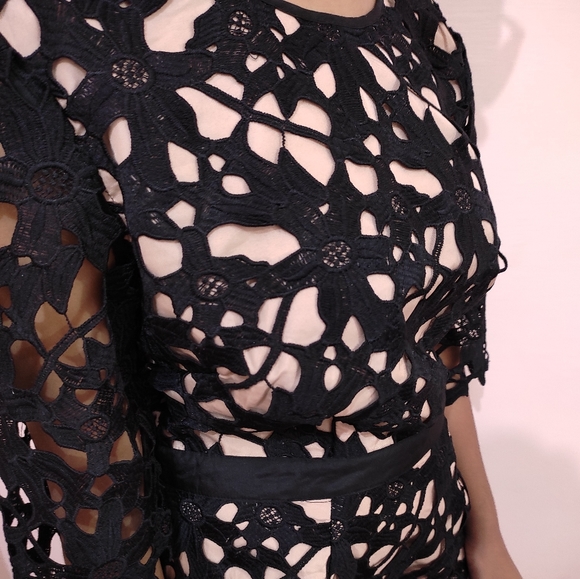 💜Vero moda black and beige lace sheath dress - Picture 8 of 10